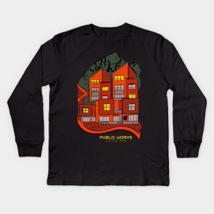 Downtown Coffee Kids Long Sleeve T-Shirt